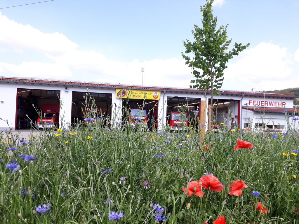 Feuerwehr im Blütengarten